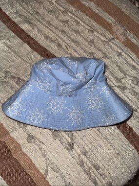 Wildfox Light Blue Sun Motif Bucket Hat